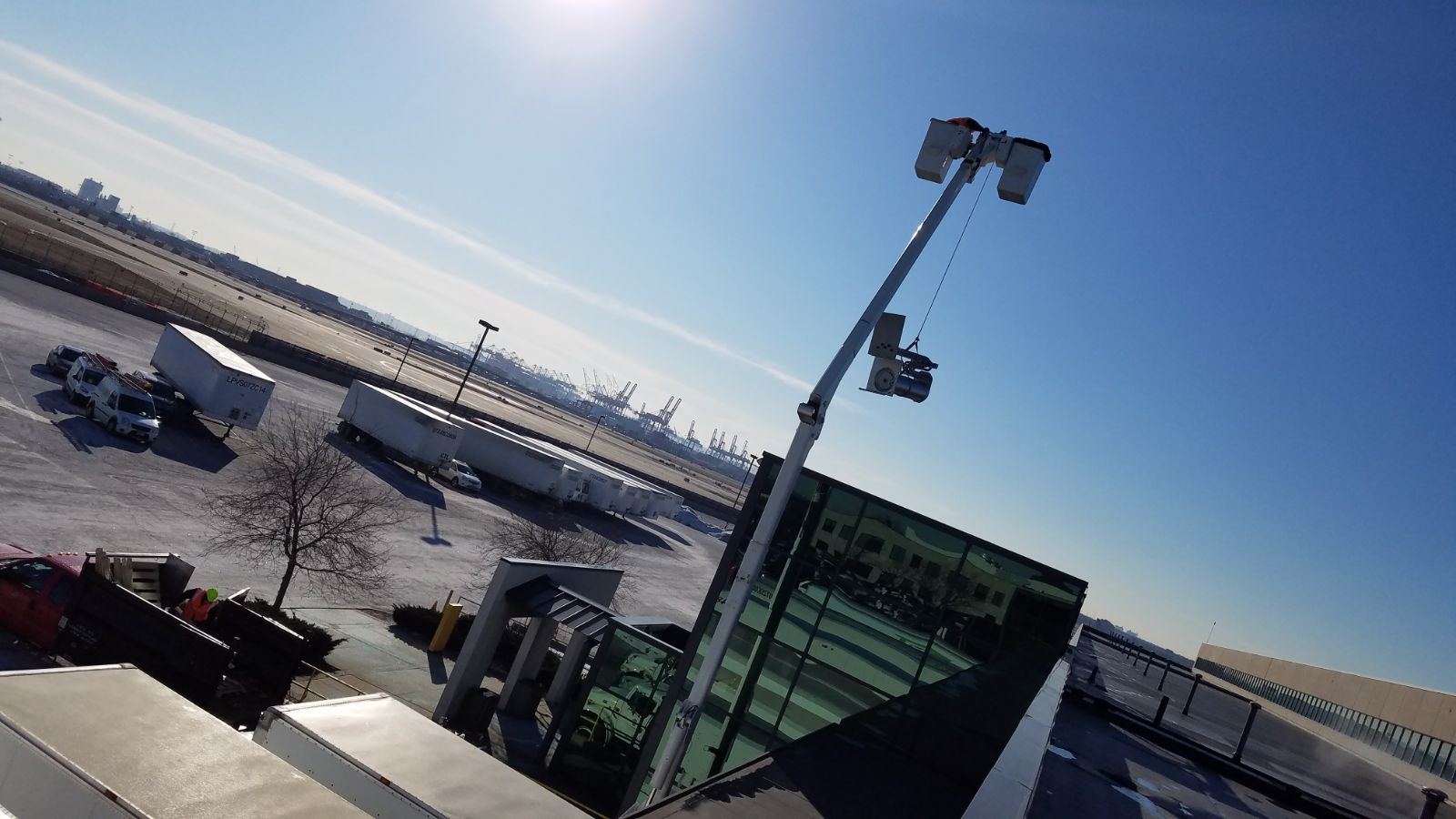 HVAC hoist building top